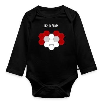 Ich in Panik - Baby Bio-Langarm-Body - Schwarz - Vorne