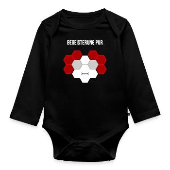 Begeisterung pur - Baby Bio-Langarm-Body - Schwarz - Vorne