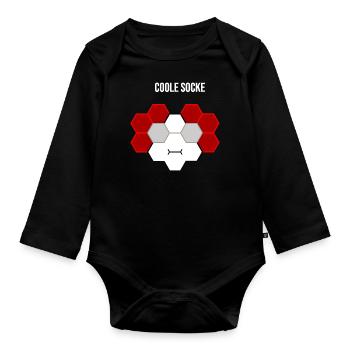 Coole Socke - Baby Bio-Langarm-Body - Schwarz - Vorne