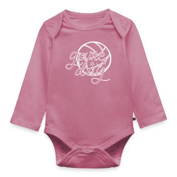Cadeaux de la journée de match de volley-ball pour les amateurs de volley-ball - Body Bébé bio manches longues - mauve - Devant