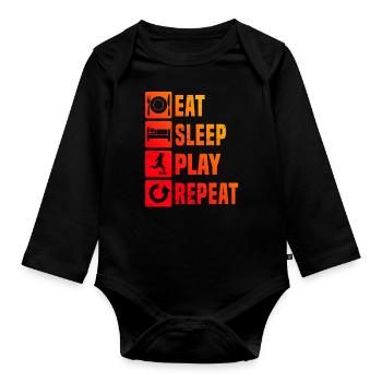 Football Football Match Women Football Men - Organic Longsleeve Baby Bodysuit - black - Front