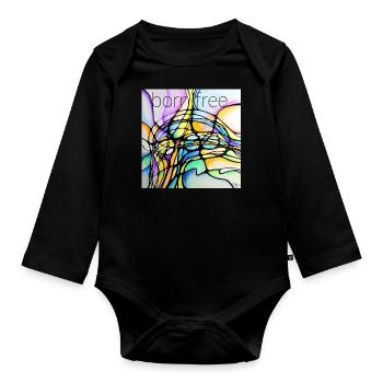 20220922 215705 Born free I Cooles Chemise du nouveau - Body Bébé bio manches longues - noir - Devant