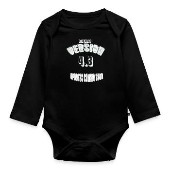 Birthday43 - Baby Bio-Langarm-Body - Schwarz - Vorne