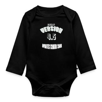 Birthday45 - Baby Bio-Langarm-Body - Schwarz - Vorne