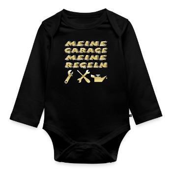 Garage - Baby Bio-Langarm-Body - Schwarz - Vorne