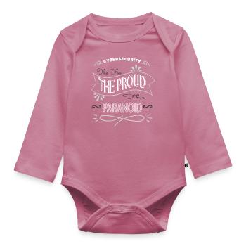 quote internet funny quote hack out humor - Organic Longsleeve Baby Bodysuit - mauve - Front