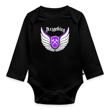 Erzgebirge meine Haamit - Baby Bio-Langarm-Body - Schwarz - Vorne