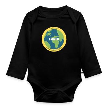 Fun and playful ecology - Organic Longsleeve Baby Bodysuit - black - Front