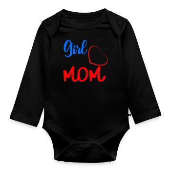 Mères d’une grande fille - Body Bébé bio manches longues - noir - Devant