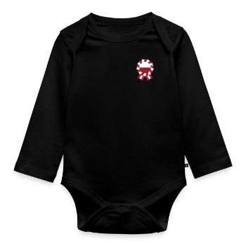symbole de solidarité avec pologne - Body Bébé bio manches longues - noir - Devant
