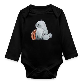Basketball Mädchen - Baby Bio-Langarm-Body - Schwarz - Vorne