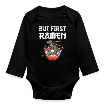 Mais premier ramen soupe de nouilles japonaises ramen - Body Bébé bio manches longues - noir - Devant