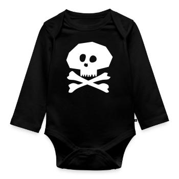 Saké - Body Bébé bio manches longues - noir - Devant