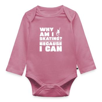 Skating - Baby Bio-Langarm-Body - Mauve - Vorne
