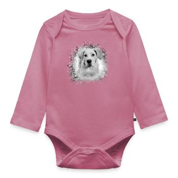 cane corsocane corso,dog,painting,graffiti,bulldog - Organic Longsleeve Baby Bodysuit - mauve - Front