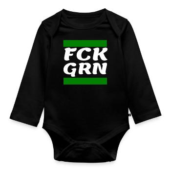 Gegen die Grünen - Baby Bio-Langarm-Body - Schwarz - Vorne