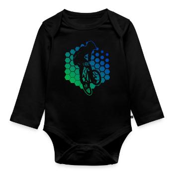Vélo Femmes BMX Cyclisme BMX Garçons BMX Vélo - Body Bébé bio manches longues - noir - Devant