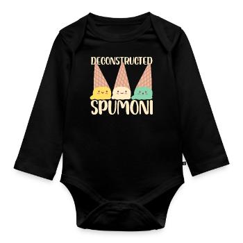 deconstructed spumoni Design for an italian ice fan - Organic Longsleeve Baby Bodysuit - black - Front