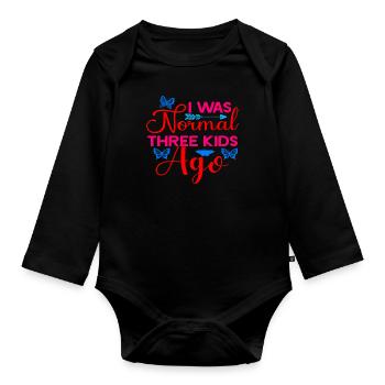 Mumie - Baby Bio-Langarm-Body - Schwarz - Vorne