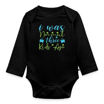 Mumie - Baby Bio-Langarm-Body - Schwarz - Vorne