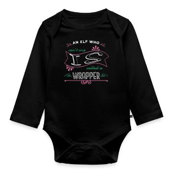 geek joke awkward fairy tail jokes awesome - Baby Bio-Langarm-Body - Schwarz - Vorne