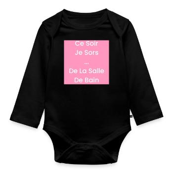 Streetwear CSJS - Body Bébé bio manches longues - noir - Devant