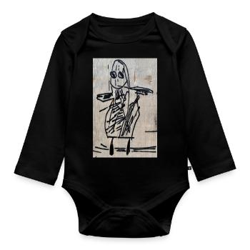 Sams Ghost - Baby Bio-Langarm-Body - Schwarz - Vorne
