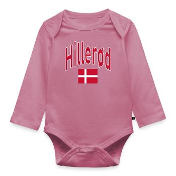 Drapeau de Hillerød Danemark - Body Bébé bio manches longues - mauve - Devant