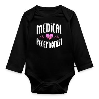Employé du centre médical - Réception médicale amusante - Body Bébé bio manches longues - noir - Devant