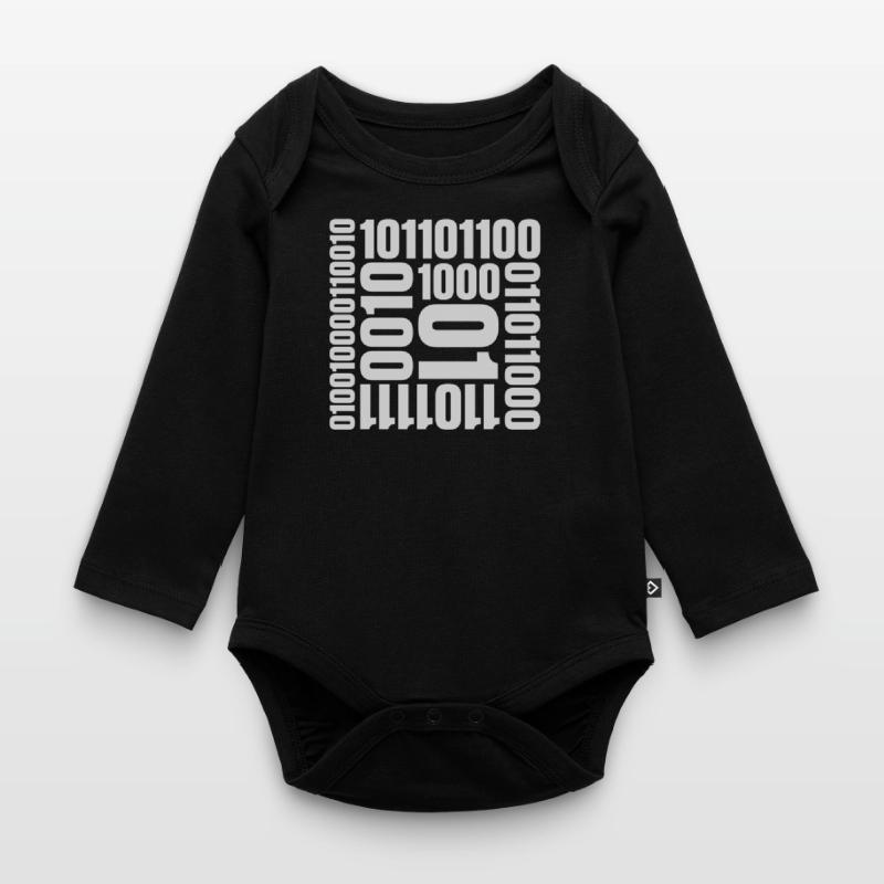 Langage de programme de code binaire Body Bébé bio manches longues