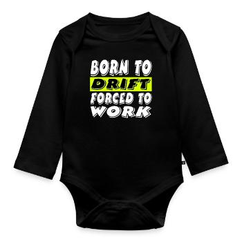 Auto - Baby Bio-Langarm-Body - Schwarz - Vorne