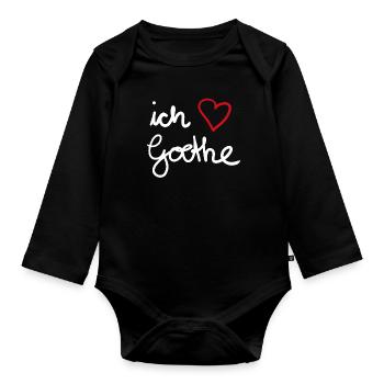Ich liebe Goethe - Baby Bio-Langarm-Body - Schwarz - Vorne