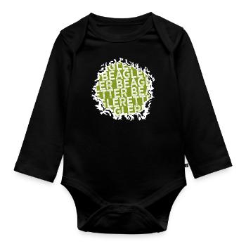 hunderasse geschenkidee geburtstagsgeschenk doggie - Baby Bio-Langarm-Body - Schwarz - Vorne