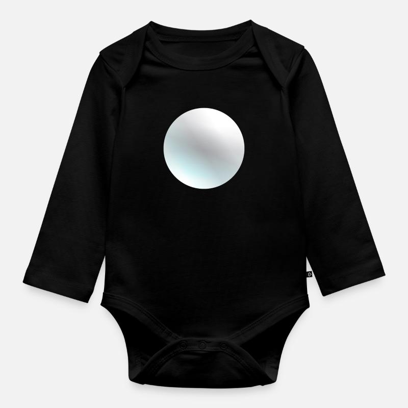 Der Planet Pluto - Baby Bio-Langarm-Body - Schwarz