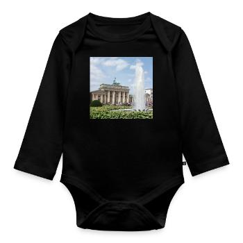 Brandenburger Tor - Baby Bio-Langarm-Body - Schwarz - Vorne