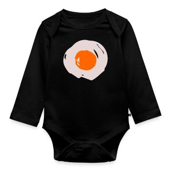 Spiegelei - Baby Bio-Langarm-Body - Schwarz - Vorne
