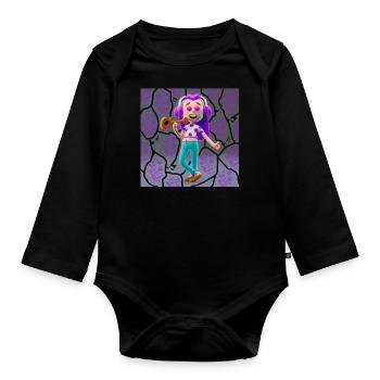 DRÔLE D’ILLUSTRATION MUSICALE FILLE 5 - Body Bébé bio manches longues - noir - Devant