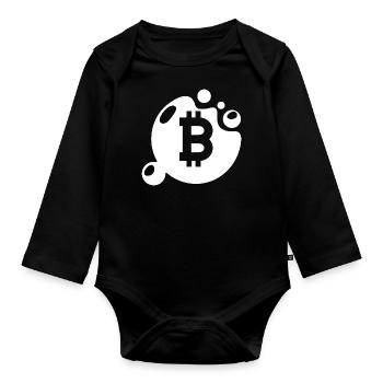 Bitcoin Trading Crypto Stocks - Body Bébé bio manches longues - noir - Devant