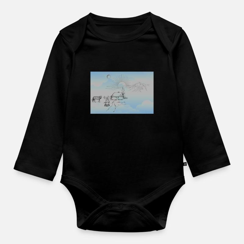 Nature - Baby Bio-Langarm-Body - Schwarz