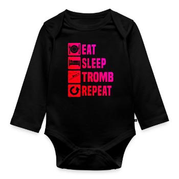 Trombonists Jazz Trombonist Trombone Trombone - Organic Longsleeve Baby Bodysuit - black - Front