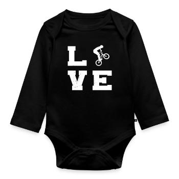 BMX Vélo BMX Garçons Cyclisme Hommes Femmes - Body Bébé bio manches longues - noir - Devant