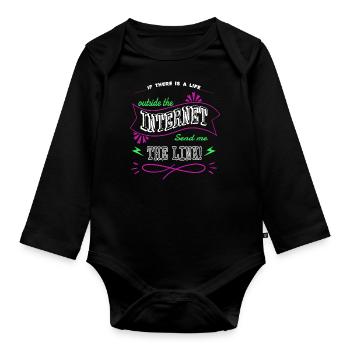 computer science humor funny quote present - Baby Bio-Langarm-Body - Schwarz - Vorne