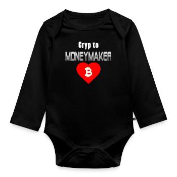 Bitcoin Trading Crypto Stocks - Body Bébé bio manches longues - noir - Devant