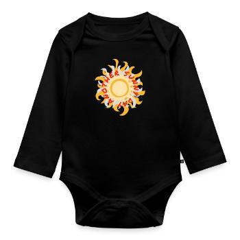 Another Sunny Day - Organic Longsleeve Baby Bodysuit - black - Front