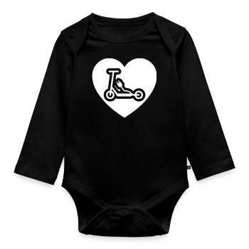 E-Scooter E-Roller Scooter - Body Bébé bio manches longues - noir - Devant