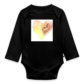 Krampus Percht Devil 2321 - Body Bébé bio manches longues - noir - Devant