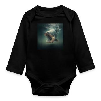 Wels Warrior - Baby Bio-Langarm-Body - Schwarz - Vorne