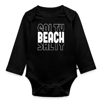 Salty Beach - Baby Bio-Langarm-Body - Schwarz - Vorne