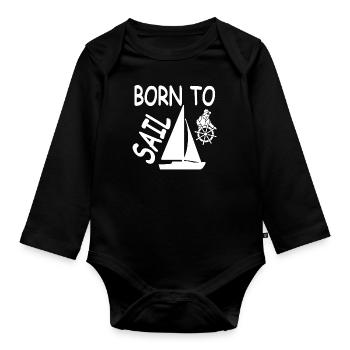 Voile - Body Bébé bio manches longues - noir - Devant