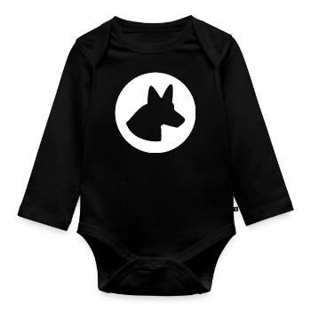 CHIEN CHAT ANIMAL DE COMPAGNIE - Body Bébé bio manches longues - noir - Devant